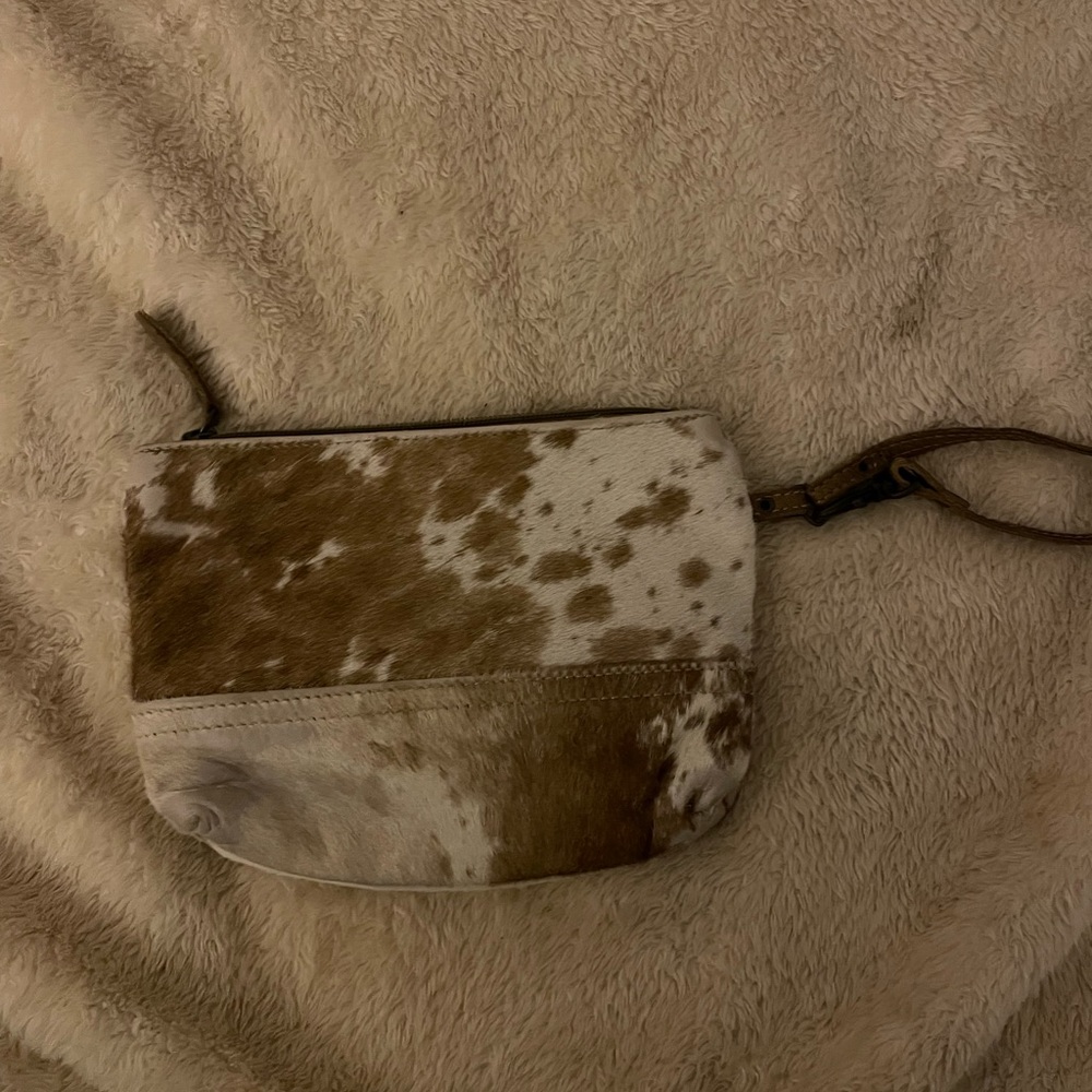cow fur bag
